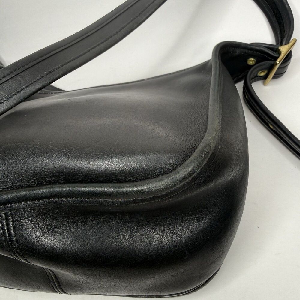 Vintage Old Coach Janice Legacy Bag 9950 Black Leather Crossbody 90s - Picture 8 of 9